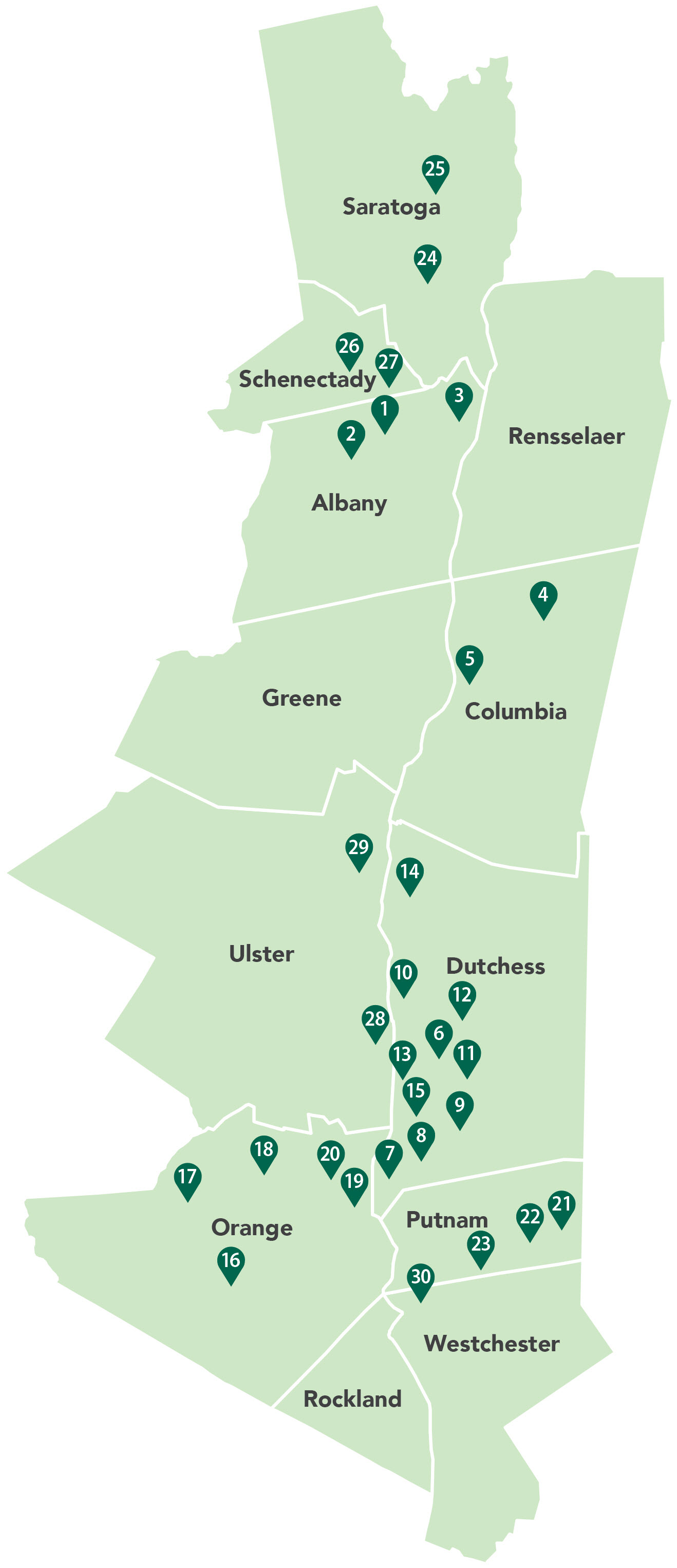 Branch locations map