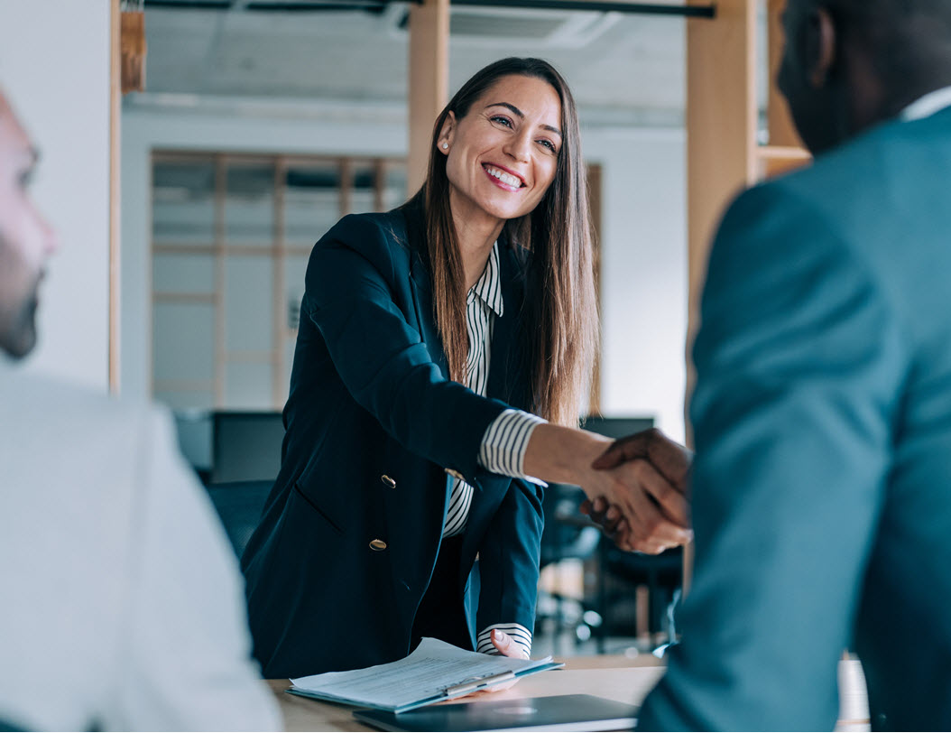 business people shaking hands